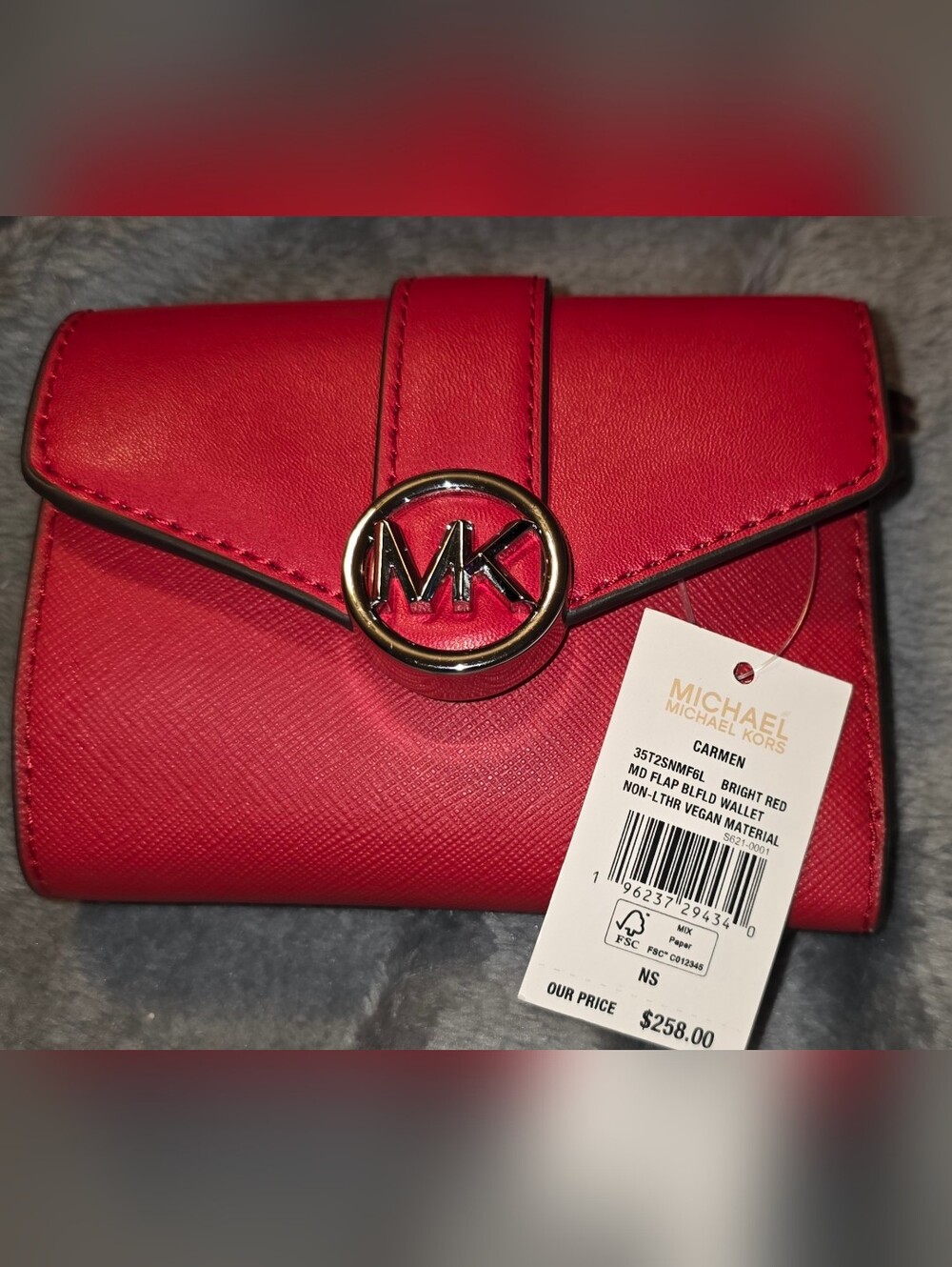 Michael Kors Carmen Bright Red Wallet
